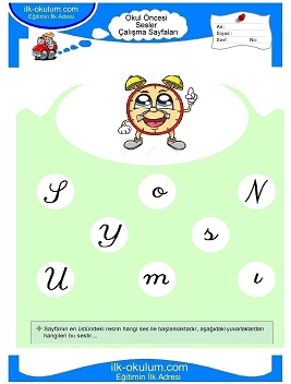 Çocuklar İçin S Sesi Çalışma Sayfaları 